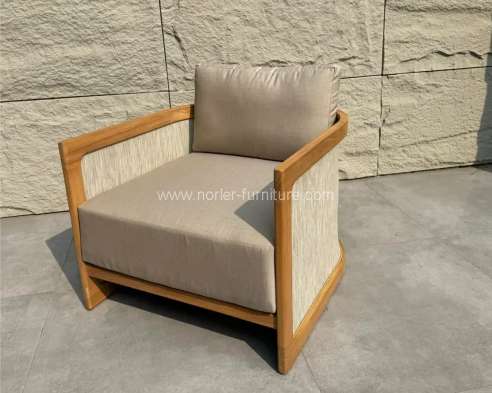 Waterproof Outdoor Furniture Teak Wood Sofa
