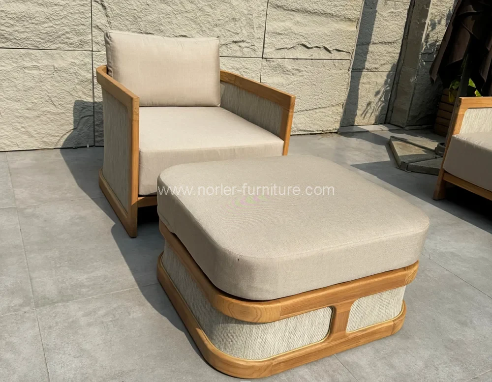 Waterproof Outdoor Furniture Teak Wood Sofa