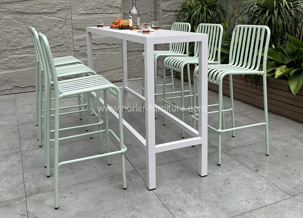 Outdoor Garden Balcony Leisure Aluminum Bar Chair