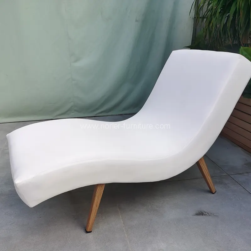 آؤٹ ڈور ایلومینیم فریم upholstered تانے بانے سورج لاؤنجر