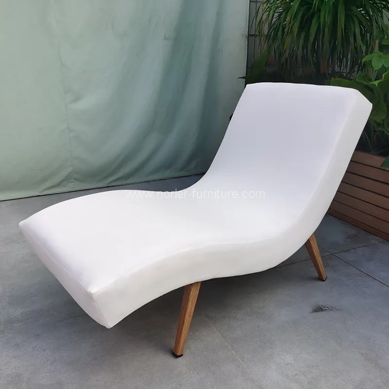 آؤٹ ڈور ایلومینیم فریم upholstered تانے بانے سورج لاؤنجر