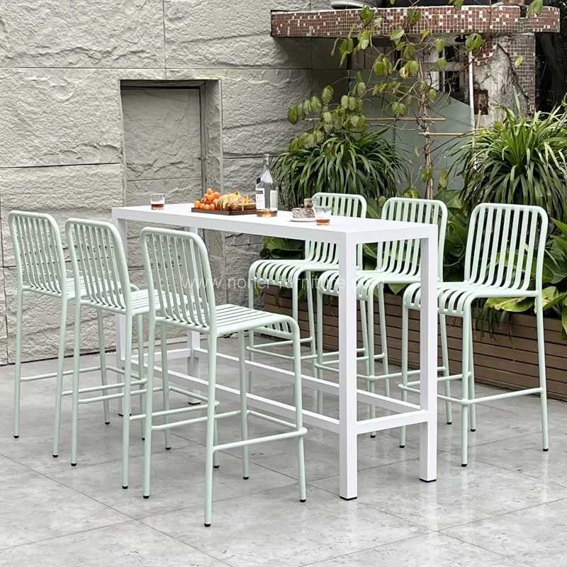 آؤٹ ڈور گارڈن بالکونی فرصت ایلومینیم بار کرسی آؤٹ ڈور گارڈن بالکونی فرصت ایلومینیم بار کرسی