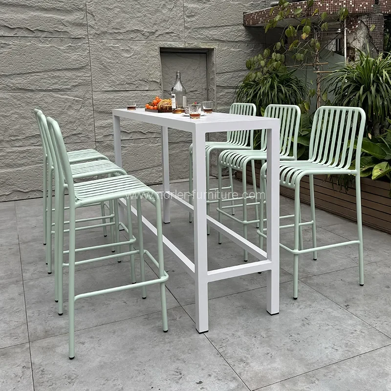 آؤٹ ڈور گارڈن بالکونی فرصت ایلومینیم بار کرسی