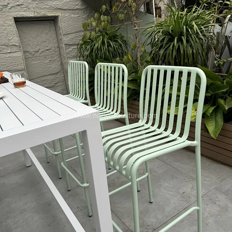 آؤٹ ڈور گارڈن بالکونی فرصت ایلومینیم بار کرسی